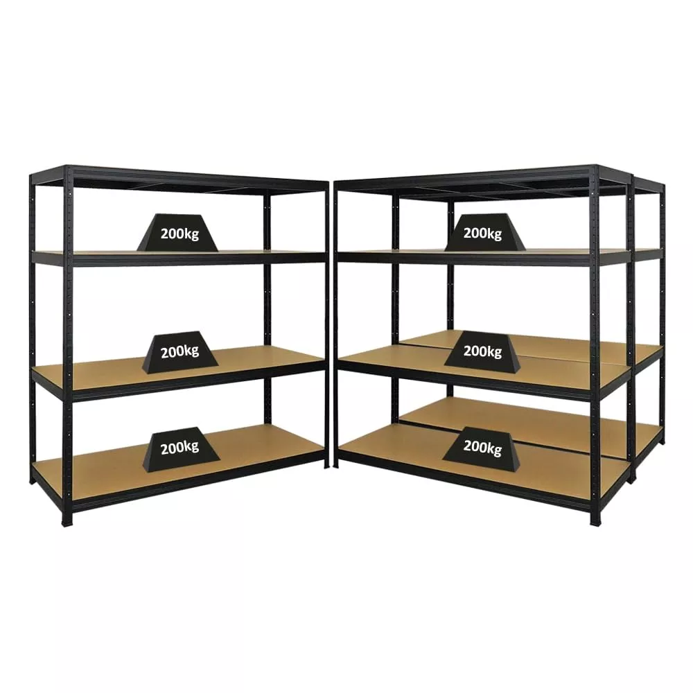 SCHWERLASTREGAL Giant Elephant 3er-Set mit 3x 160x150x60 cm Fachlast 200 kg Schwarz