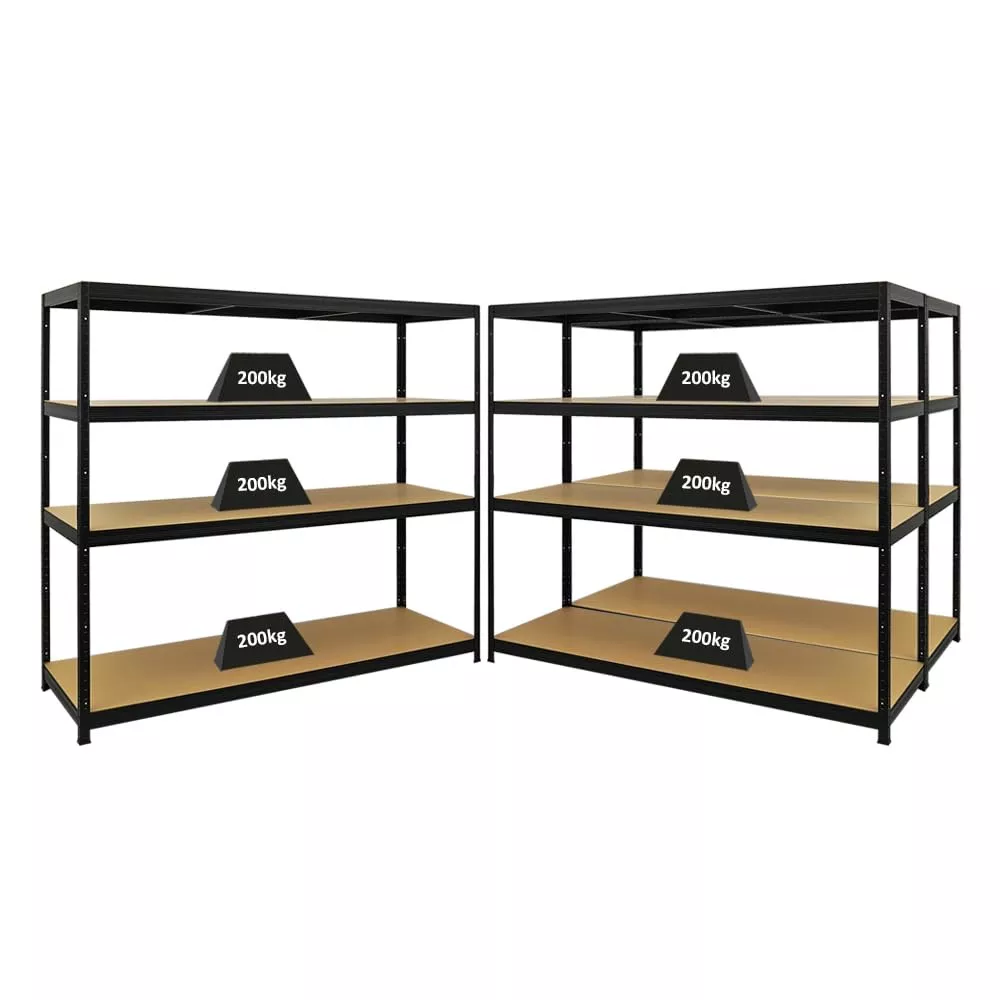 SCHWERLASTREGAL Giant Elephant 3er-Set mit 3x 160x180x60 cm Fachlast 200 kg Schwarz