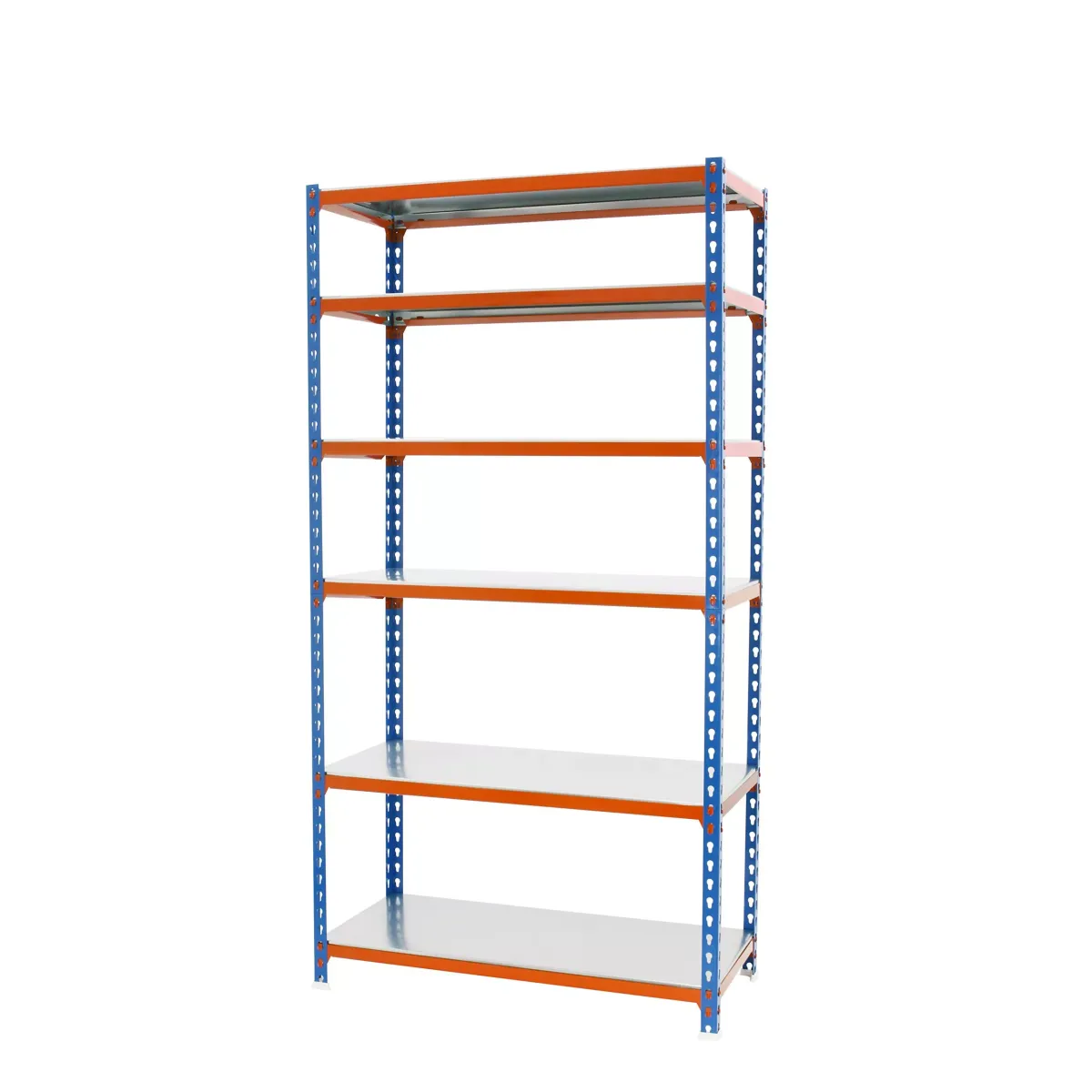 SCHWERLASTREGAL Giant Metal Shark 250x120x40 cm Fachlast 200 kg Blau-Orange