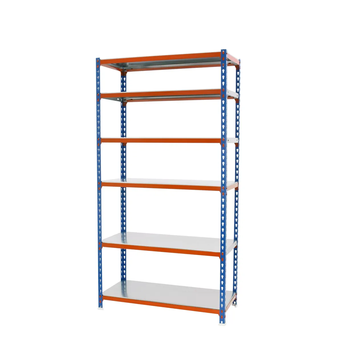 SCHWERLASTREGAL Giant Metal Shark 250x80x40 cm Fachlast 180 kg Blau-Orange