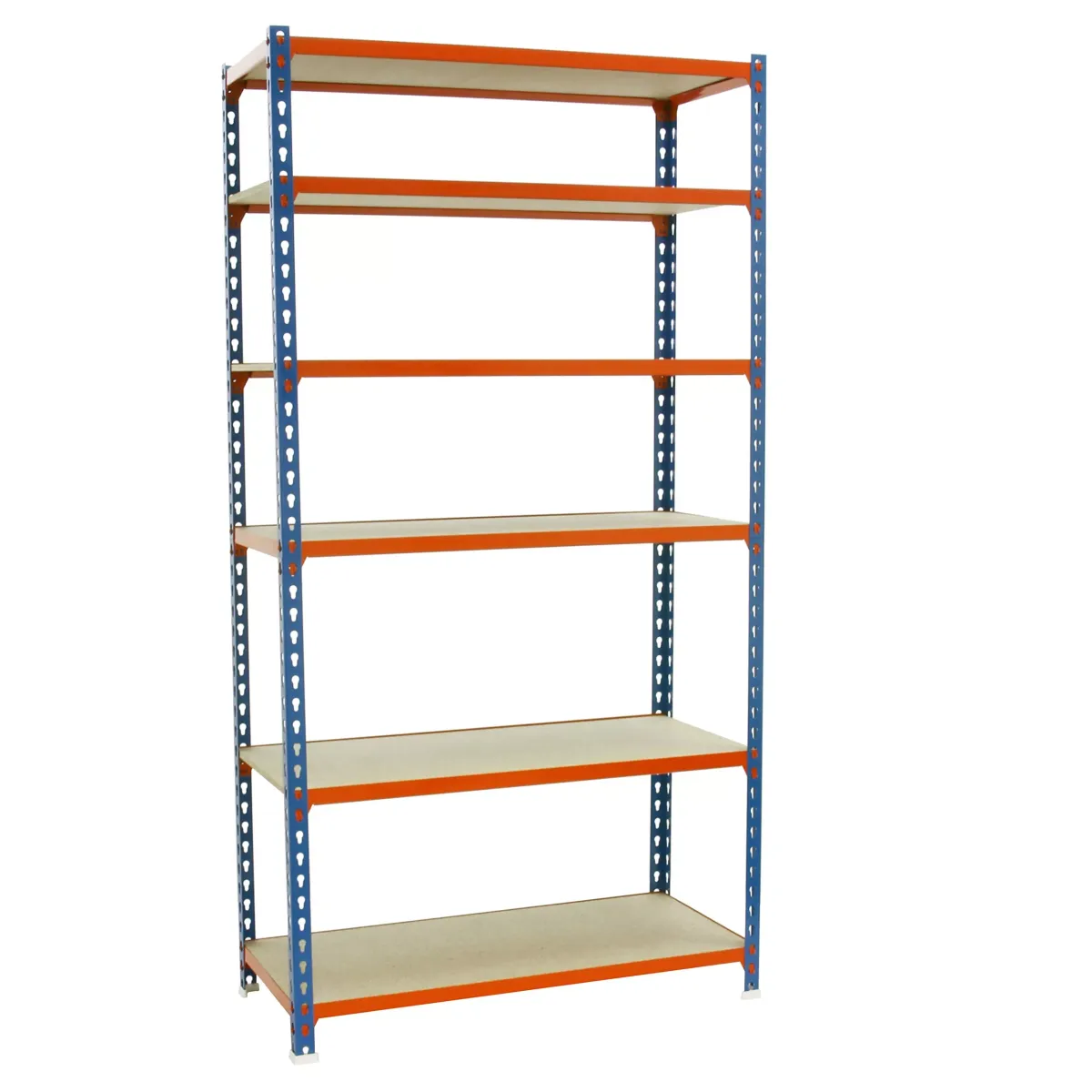 SCHWERLASTREGAL Giant Muli 250x100x40 cm 6 Fachböden Fachlast 150 kg Blau-Orange