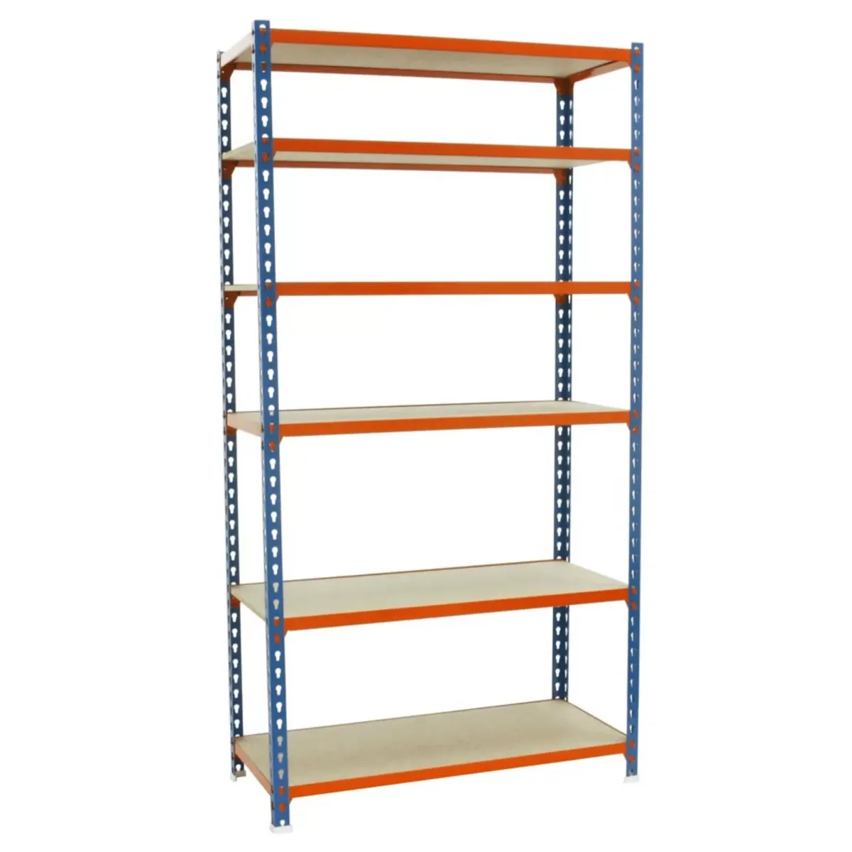SCHWERLASTREGAL Giant Muli 250x110x30 cm 6 Fachböden Fachlast 200 kg Blau-Orange