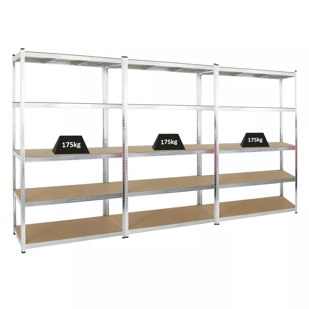 SCHWERLASTREGAL Giant Ragnar 3er-Set mit 3x 200x120x50 cm Fachlast 175 kg Verzinkt