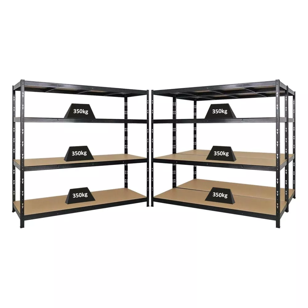 SCHWERLASTREGAL Goliath 3er-Set mit 3x 180x200x60 cm Fachlast 350 kg Schwarz