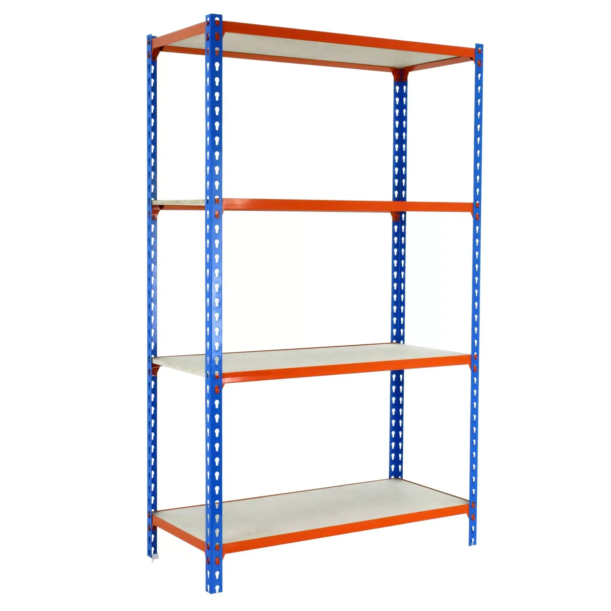 SCHWERLASTREGAL Mid Muli 150x80x40 cm 4 Fachböden Fachlast 150 kg Blau-Orange