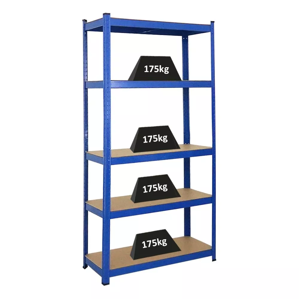 SCHWERLASTREGAL Ragnar 180x90x40 cm Fachlast 175 kg Blau