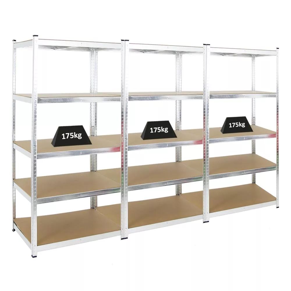 SCHWERLASTREGAL Ragnar 3er-Set mit 3x 180x90x60 cm Fachlast 175 kg Verzinkt
