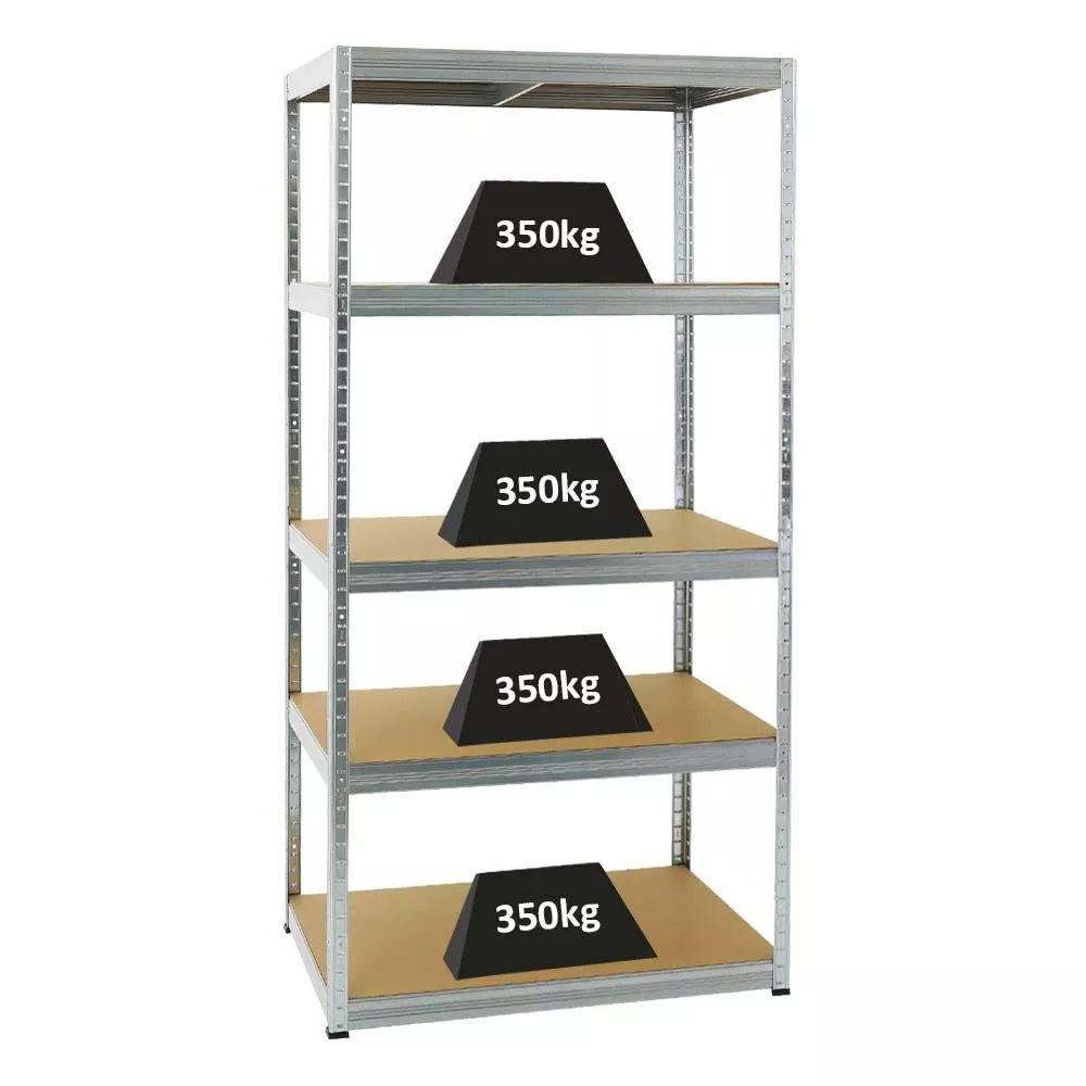 SCHWERLASTREGAL Slim Elephant M 180x90x60 cm 5 Ebenen Fachlast 350 kg Verzinkt