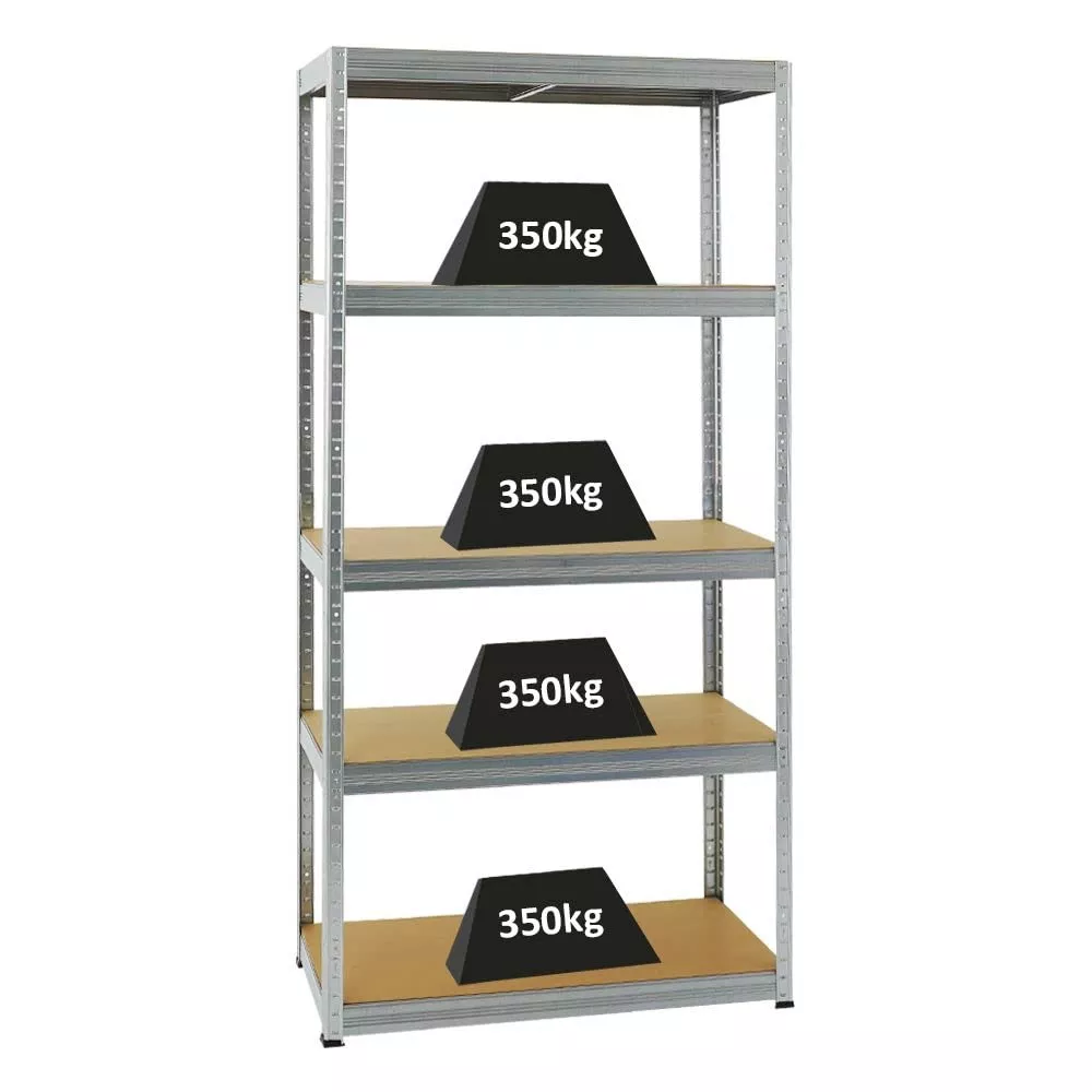 SCHWERLASTREGAL Slim Elephant S 180x90x45 cm 5 Ebenen Fachlast 350 kg Verzinkt