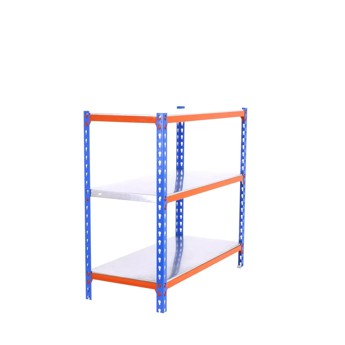 SCHWERLASTREGAL Small Metal Shark 100x80x50 cm Fachlast 180 kg Blau-Orange