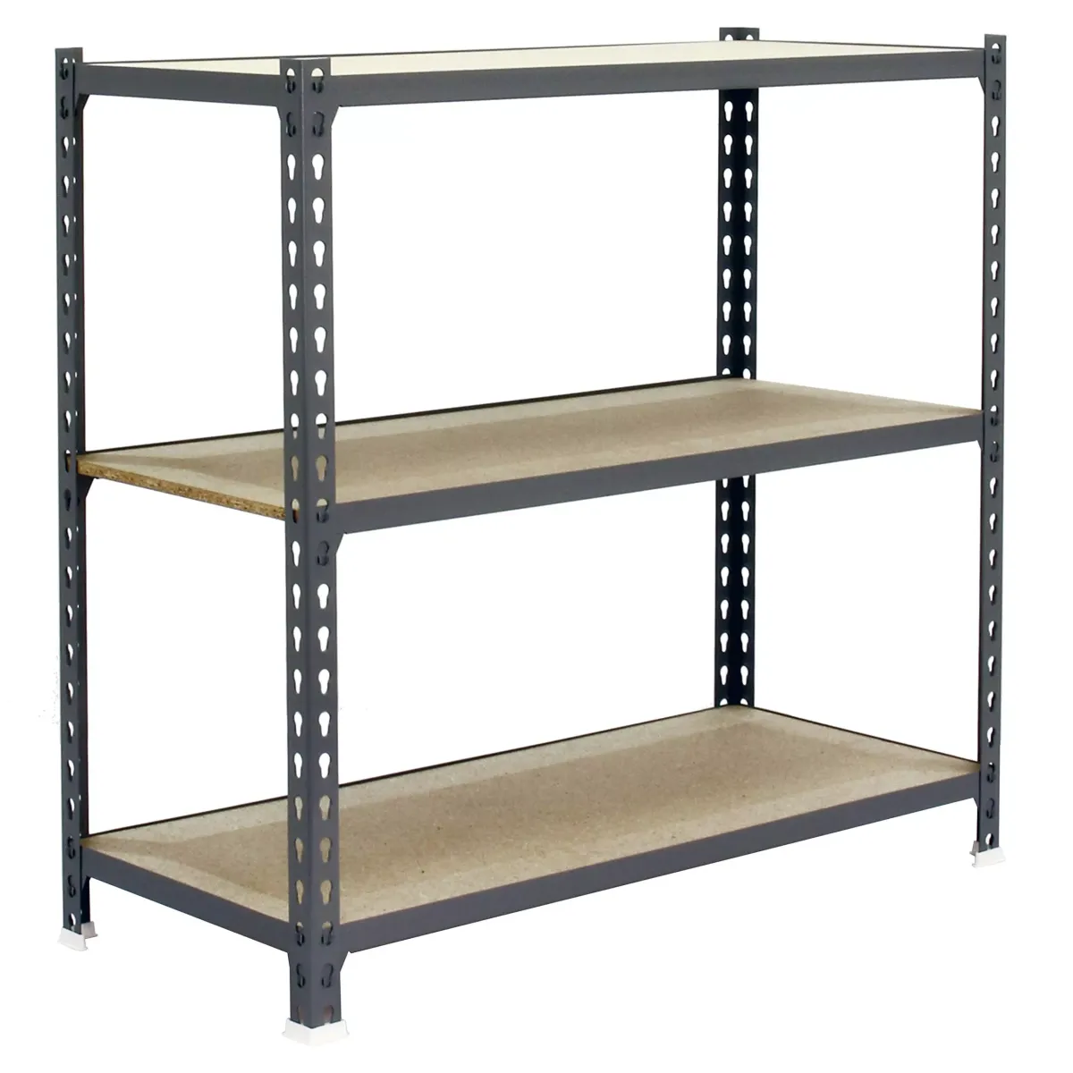SCHWERLASTREGAL Small Muli 100x100x30 cm 3 Fachböden Fachlast 150 kg Grau