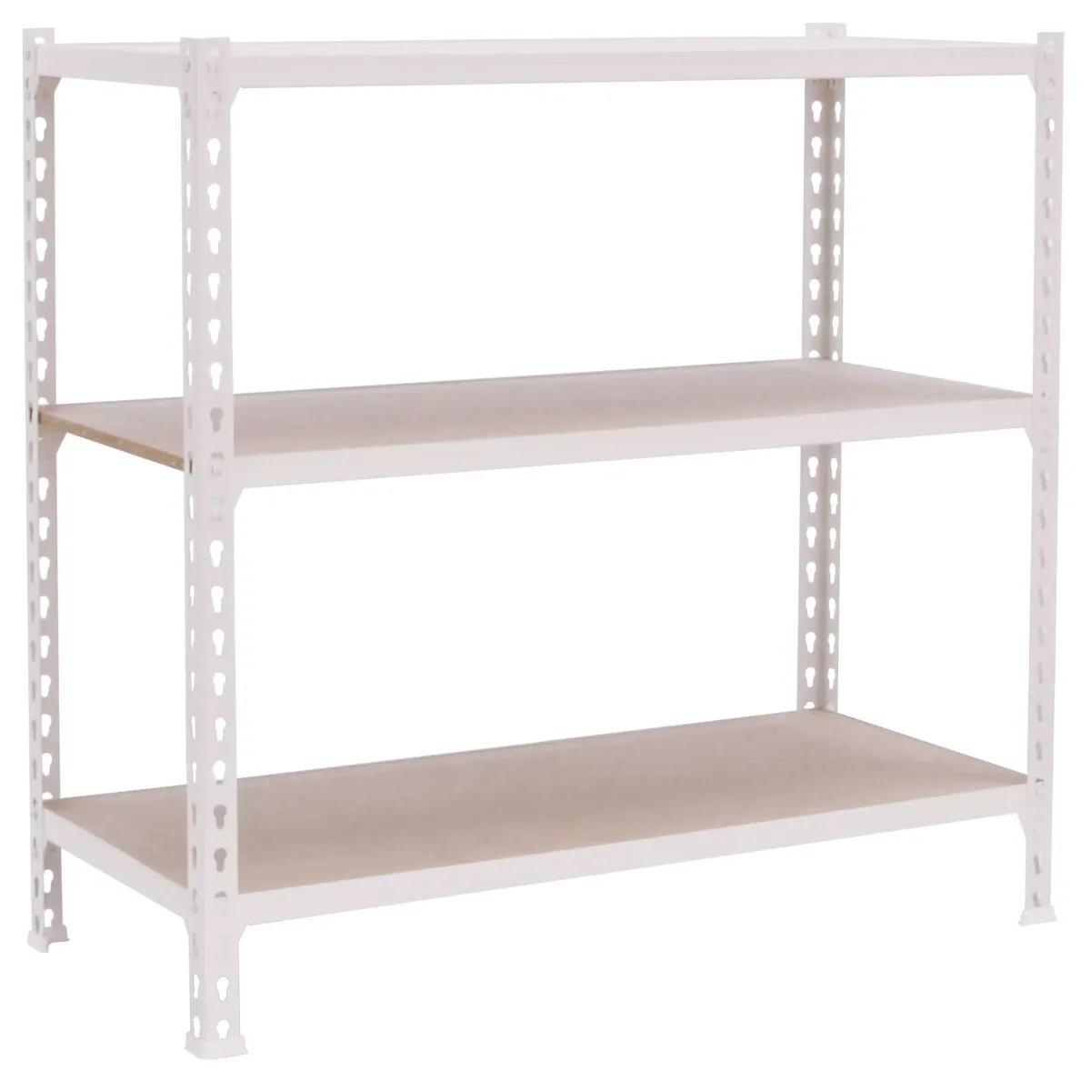 SCHWERLASTREGAL Small Muli 100x100x40 cm 3 Fachböden Fachlast 150 kg Weiß
