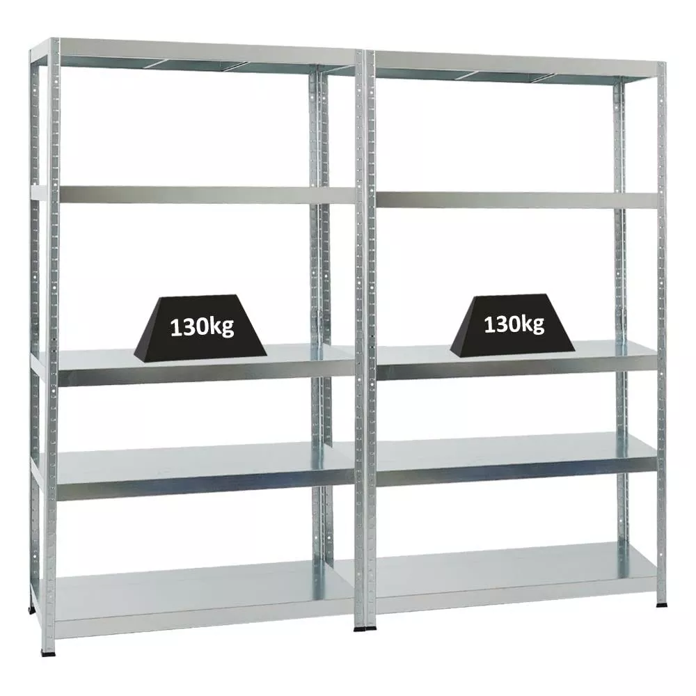 SCHWERLASTREGAL Steel Eagle 2er-Set mit 2x 180x100x40 cm Fachlast 130 kg Verzinkt