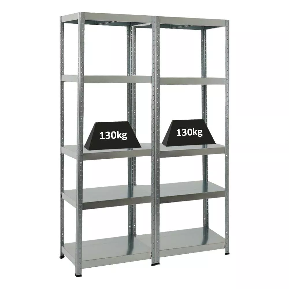 SCHWERLASTREGAL Steel Eagle 2er-Set mit 2x 180x60x40 cm Fachlast 130 kg Verzinkt