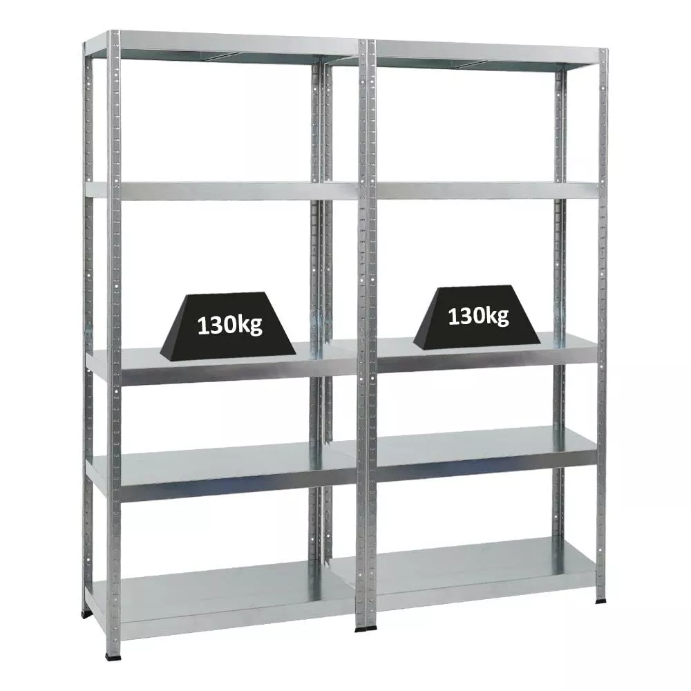 SCHWERLASTREGAL Steel Eagle 2er-Set mit 2x 180x80x40 cm Fachlast 130 kg Verzinkt