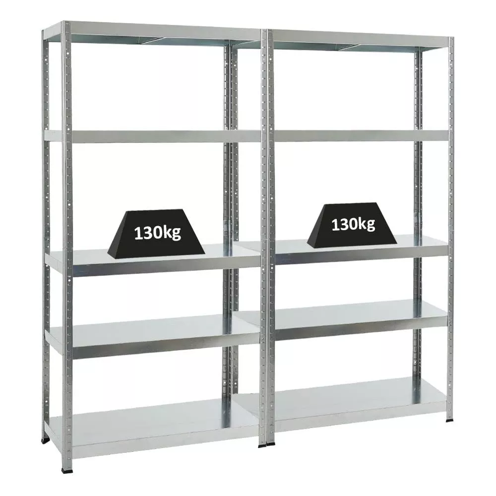 SCHWERLASTREGAL Steel Eagle 2er-Set mit 2x 180x90x40 cm Fachlast 130 kg Verzinkt