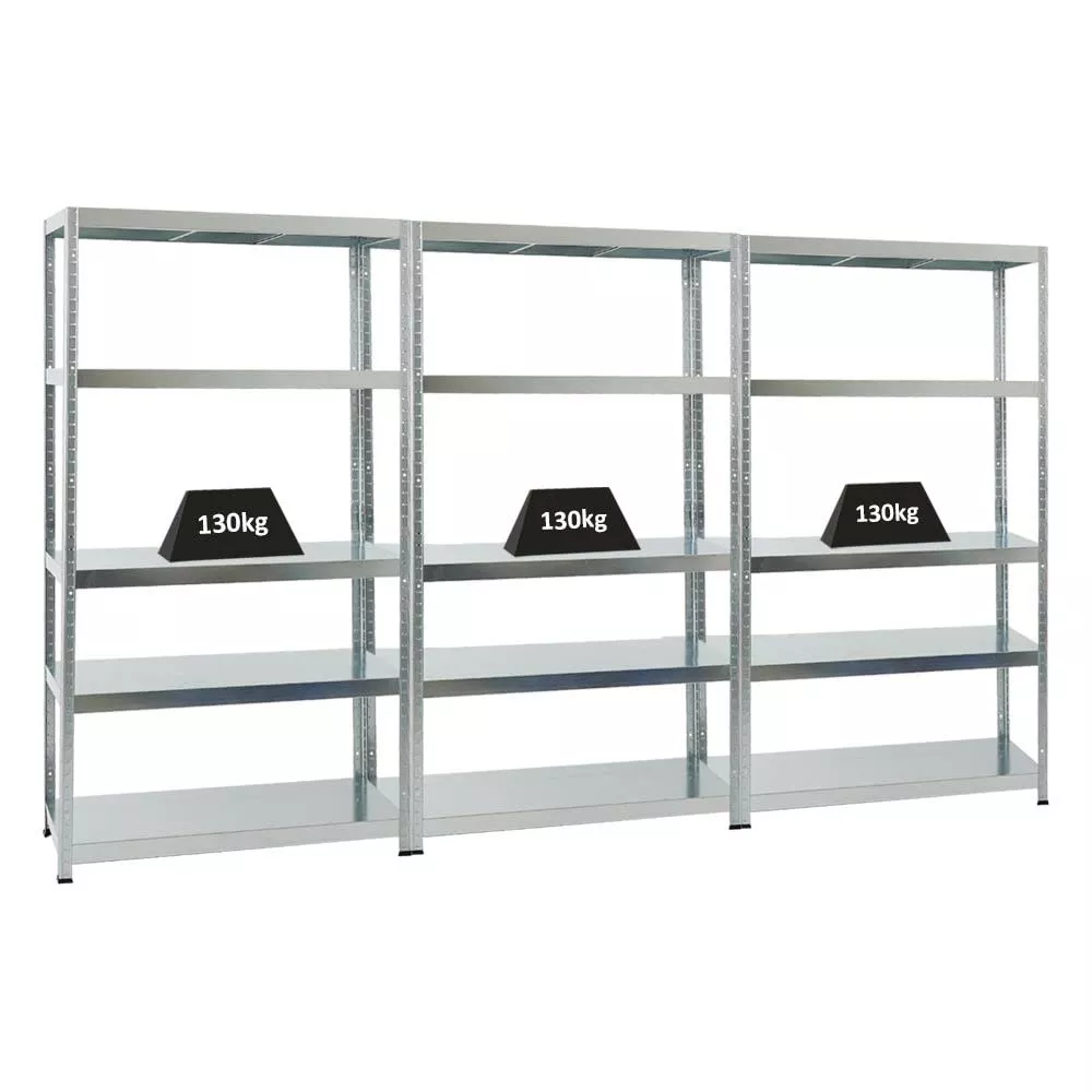 SCHWERLASTREGAL Steel Eagle 3er-Set mit 3x 180x100x40 cm Fachlast 130 kg Verzinkt