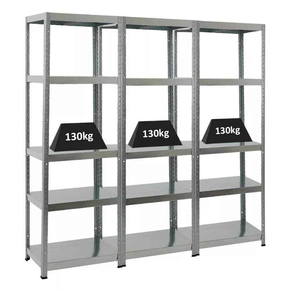 SCHWERLASTREGAL Steel Eagle 3er-Set mit 3x 180x60x40 cm Fachlast 130 kg Verzinkt