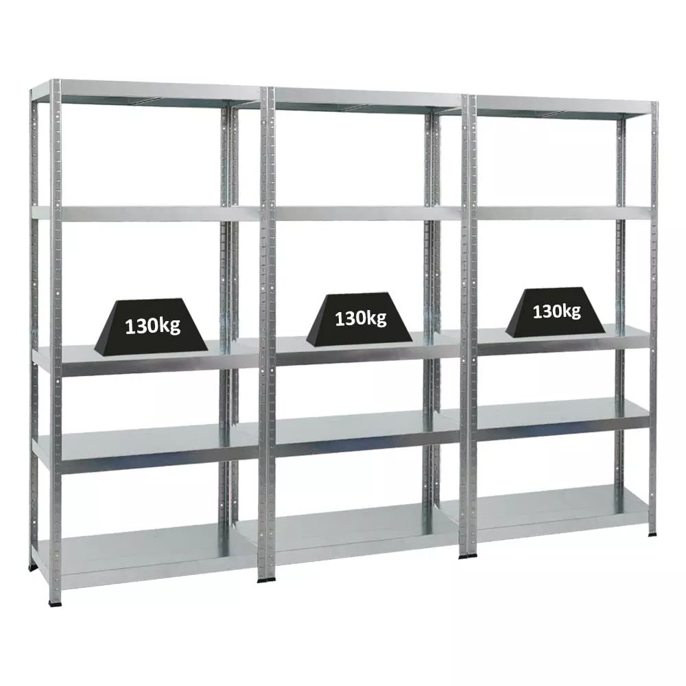 SCHWERLASTREGAL Steel Eagle 3er-Set mit 3x 180x80x40 cm Fachlast 130 kg Verzinkt