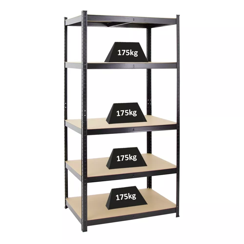 SCHWERLASTREGAL Taurus 180x90x60 cm Fachlast 175 kg Schwarz