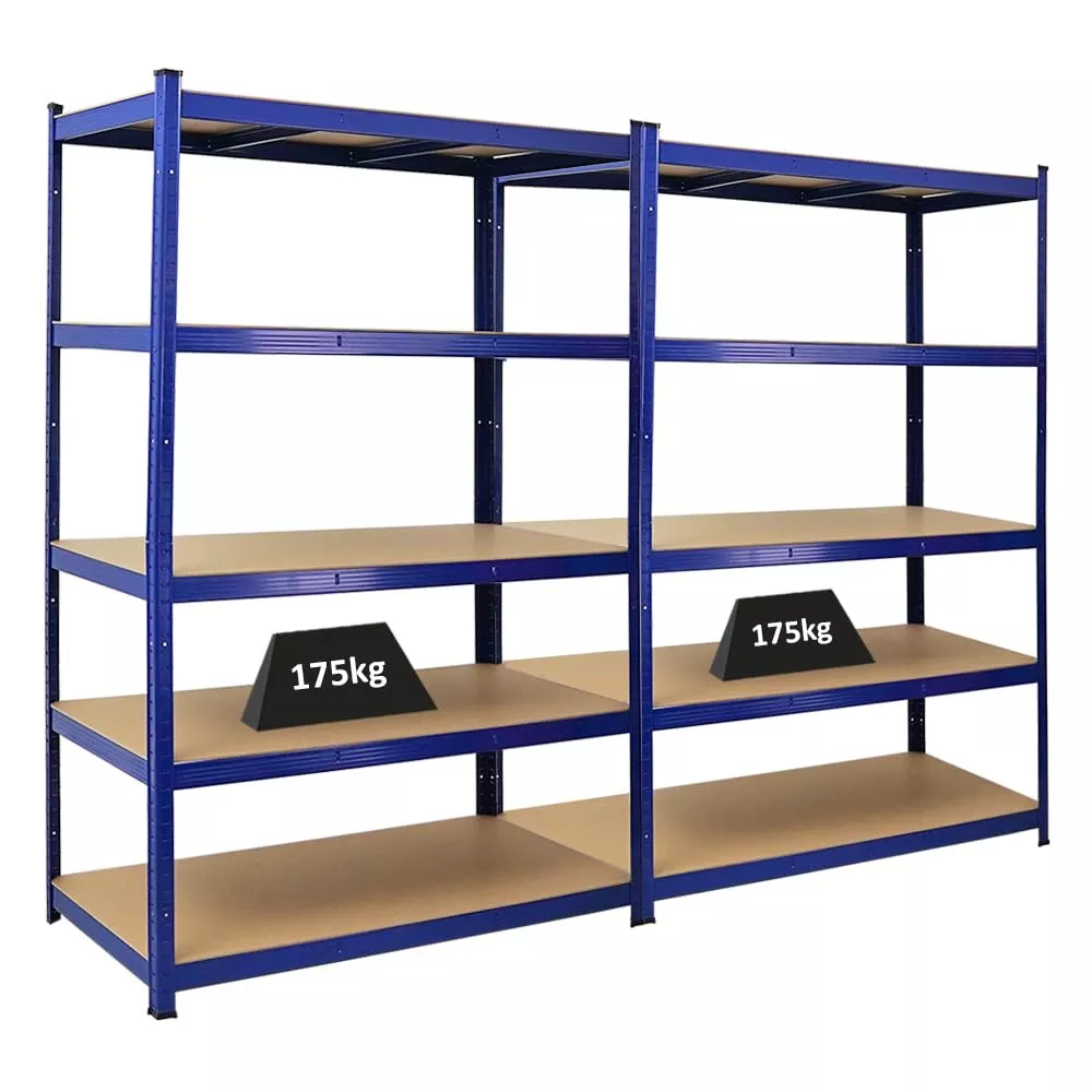 SCHWERLASTREGAL Taurus 2er-Set mit 2x 180x120x60 cm Fachlast 175 kg Blau