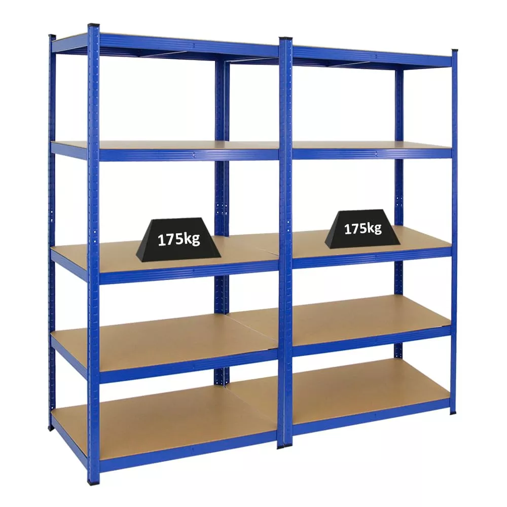 SCHWERLASTREGAL Taurus 2er-Set mit 2x 180x90x60 cm Fachlast 175 kg Blau