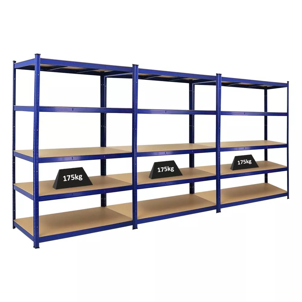 SCHWERLASTREGAL Taurus 3er-Set mit 3x 180x120x60 cm Fachlast 175 kg Blau