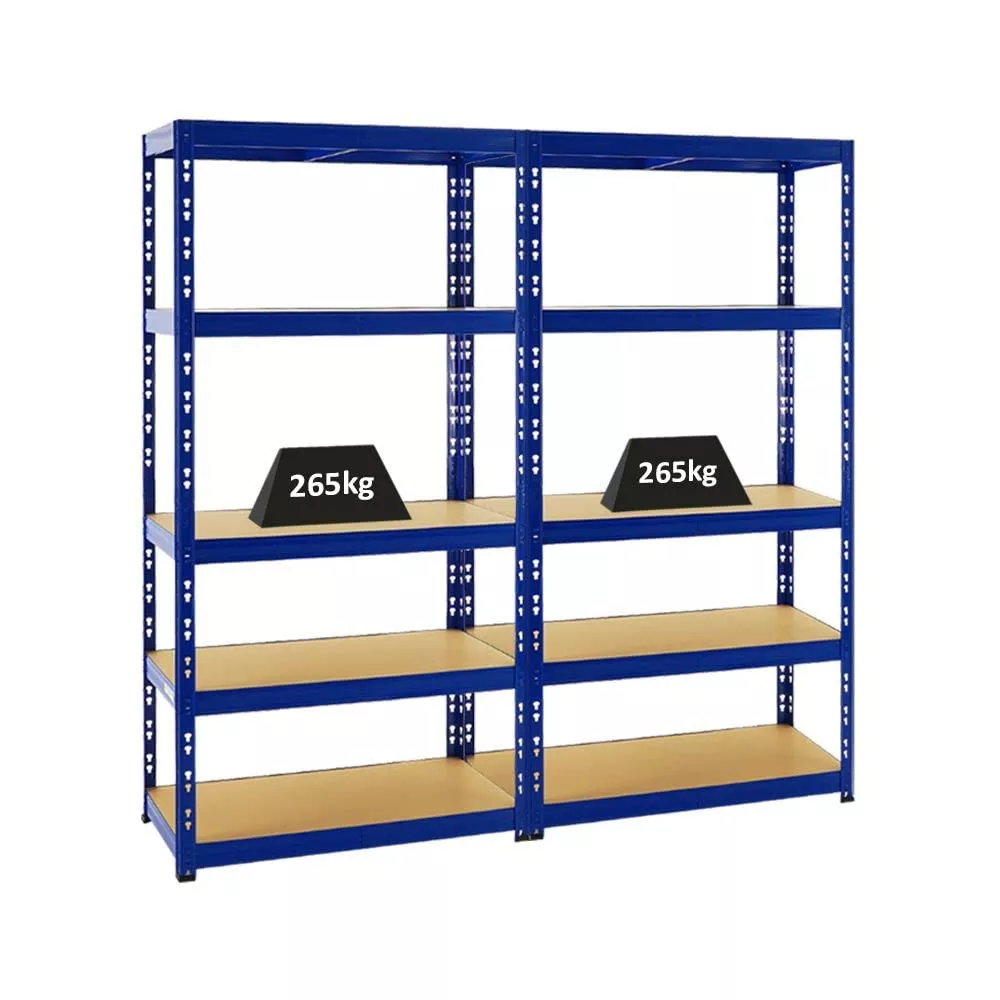 SCHWERLASTREGAL Tiger 2er-Set mit 2x 180x90x45 cm Fachlast 265 kg Blau
