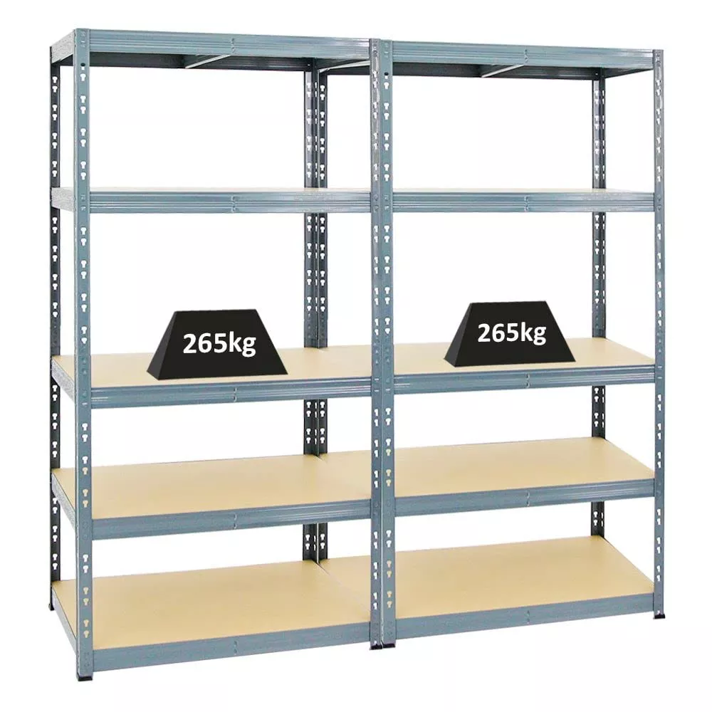 SCHWERLASTREGAL Tiger 2er-Set mit 2x 180x90x60 cm Fachlast 265 kg Grau
