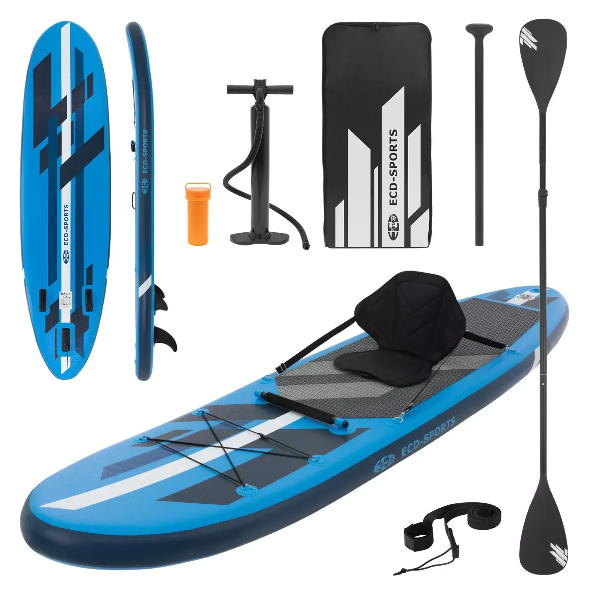 STAND UP PADDLE BOARD mit Kajaksitz Blau
