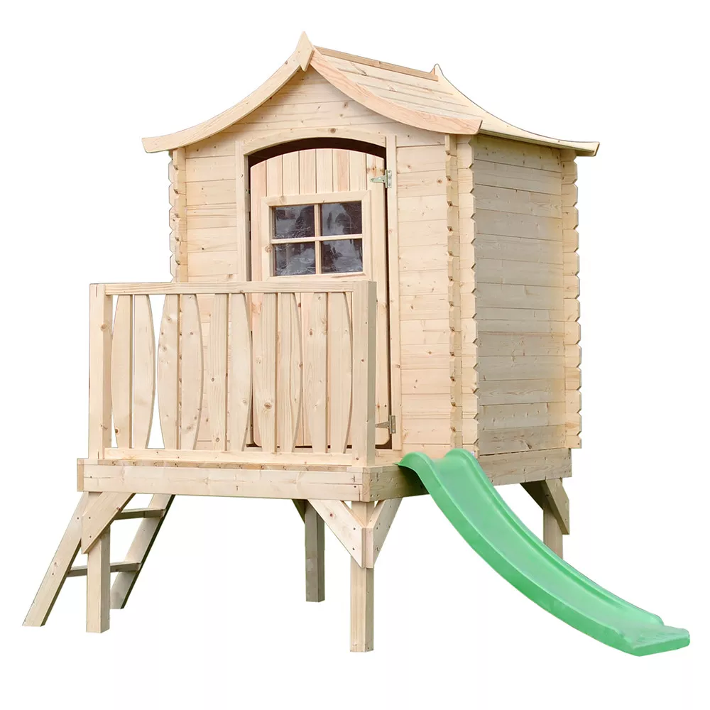 STELZENHAUS mit rutsche aus Holz - B175xL146xH212 cm/1,1m2 - M550A