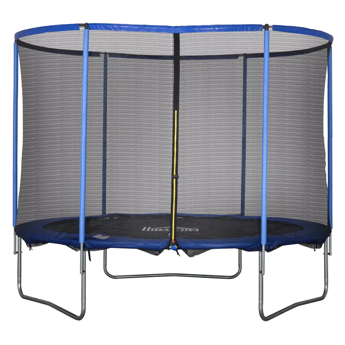 TRAMPOLIN mit Sicherheitsnetz, Stahl, Blau+Schwarz, bis 113,6 kg