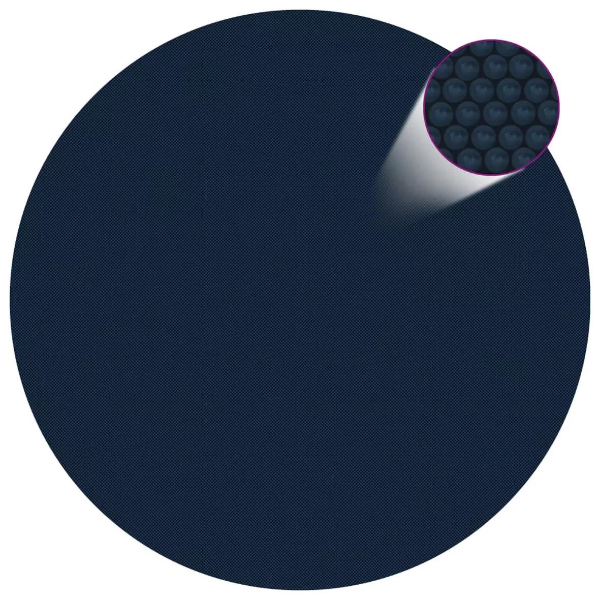 TREIBENDE POOL-SOLARPLANE PE 300 CM SCHWARZ UND BLAU