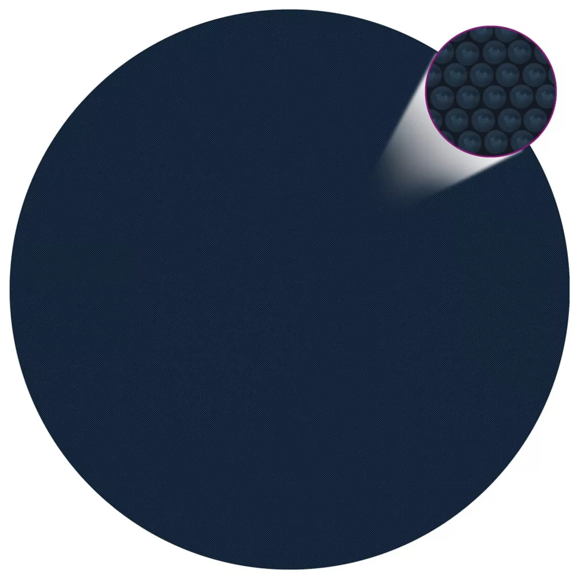 TREIBENDE POOL-SOLARPLANE PE 356 CM SCHWARZ UND BLAU