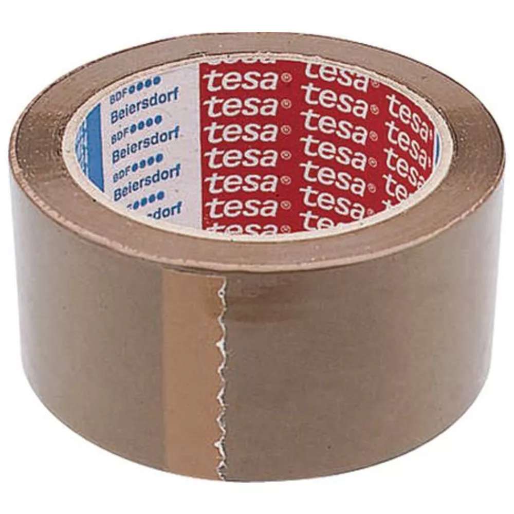 VERPACKUNGSKLEBEBAND, 66 m x 50 mm, braun