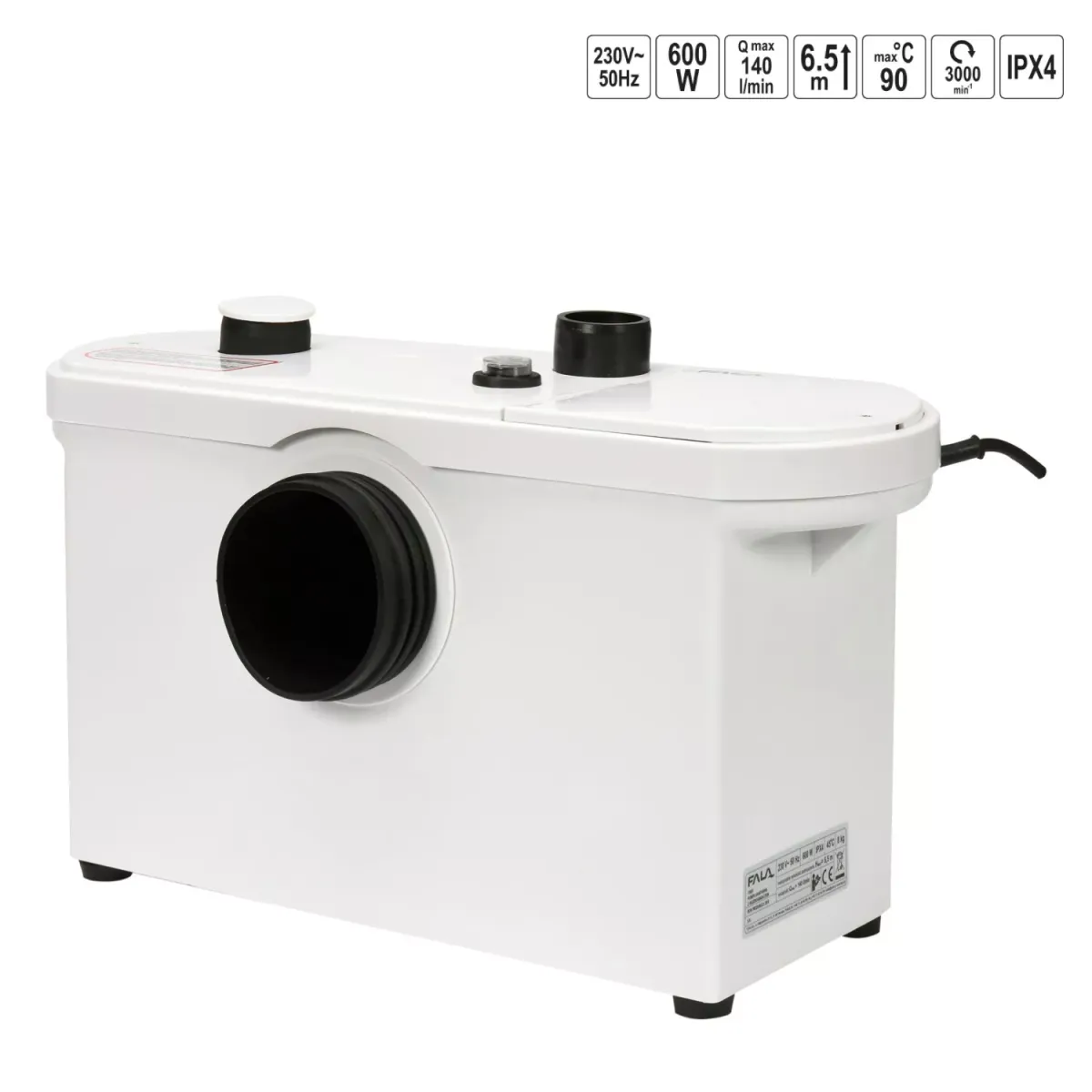 WC HEBEANLAGE Fäkalienpumpe Dusche Waschbecken mit Zerkleinerer 600W