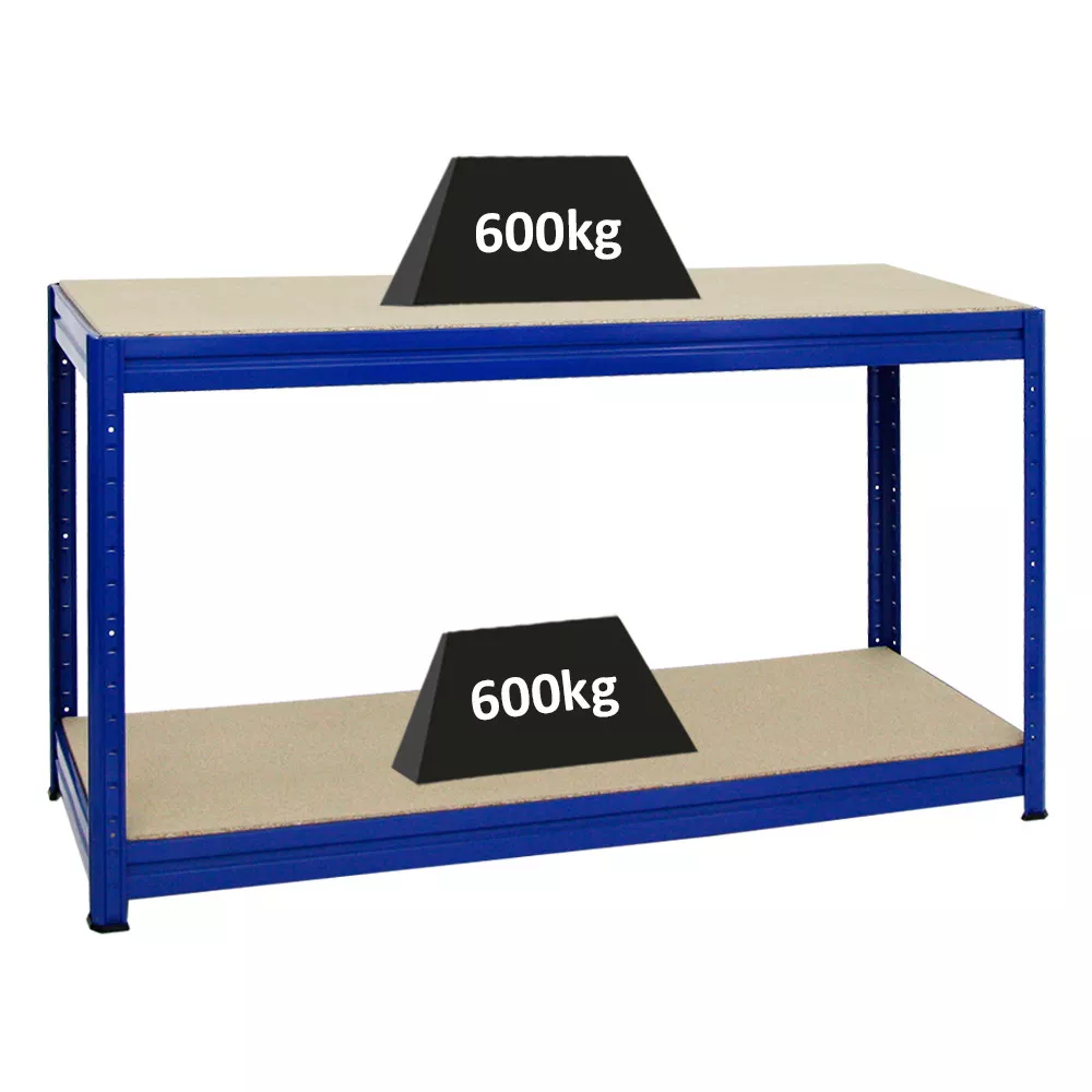 WERKBANK Dino höhenverstellbar 90x160x60 cm Traglast 600 kg Blau