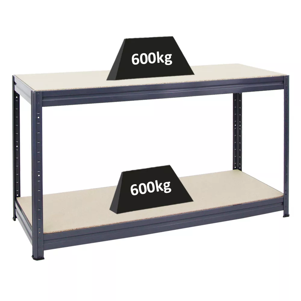 WERKBANK Dino höhenverstellbar 90x160x60 cm Traglast 600 kg Grau