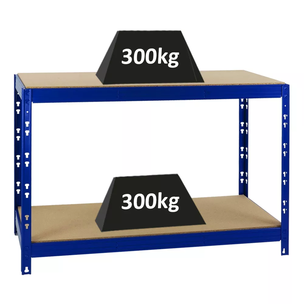 WERKBANK Tiger 300 kg pro Fachboden 90x140x60 cm Blau