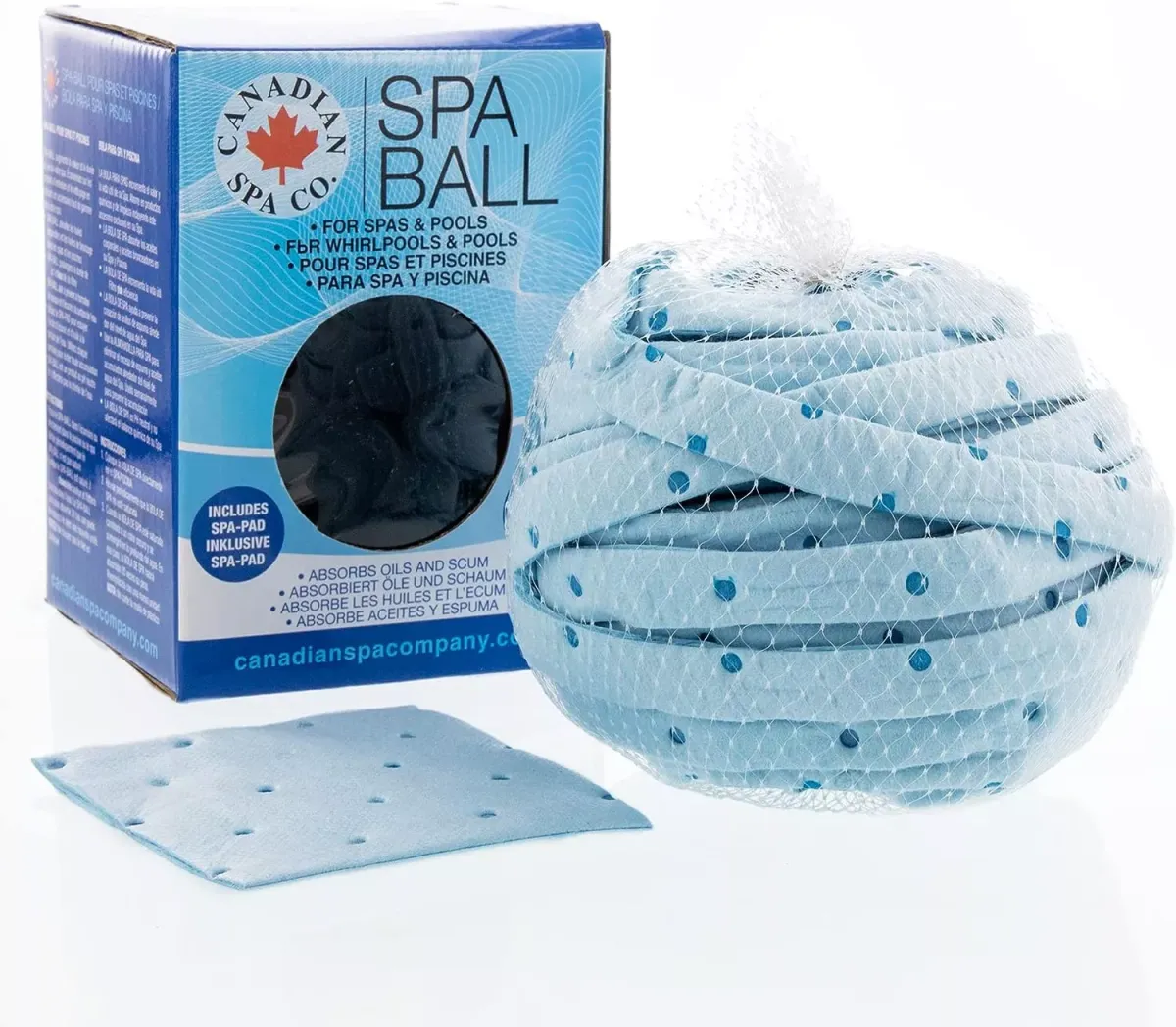 WHIRLPOOL-REINIGUNG Spa Ball – Ölabweisender Reinigungsball mit Tuch