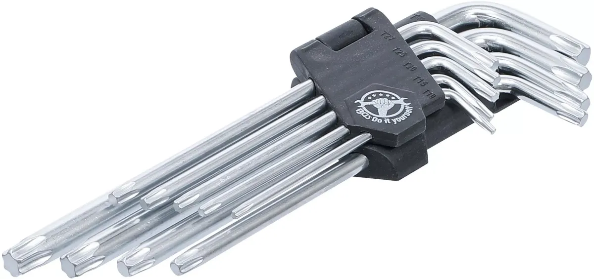 WINKELSCHLÜSSEL-SATZ | LANG | T-PROFIL (FÜR TORX) T10 - T50 | 9-TLG.