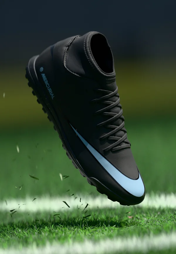 10 CLUB TF - Rasen-Fußballschuhe - black/ice blue