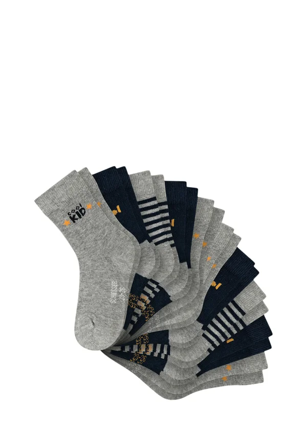 10ER PACK BASIC - Socken - hellgrau