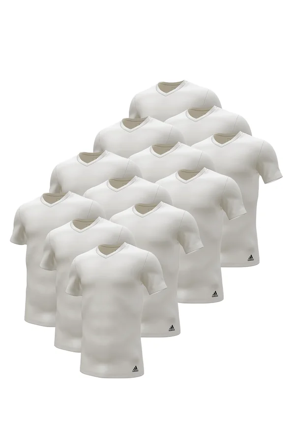 12 ER PACK  V-NECK LANGLEBIG - Unterhemd/-shirt - white