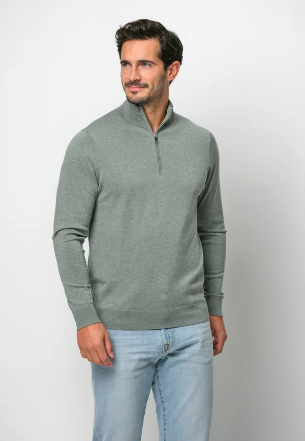1/2 ZIP - Strickpullover - green