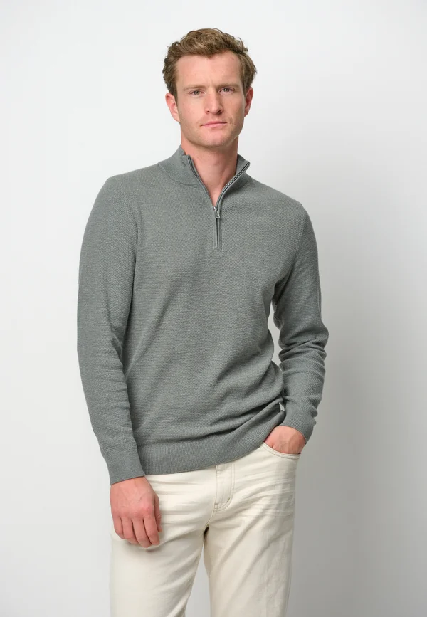 1/2 ZIP - Strickpullover - green