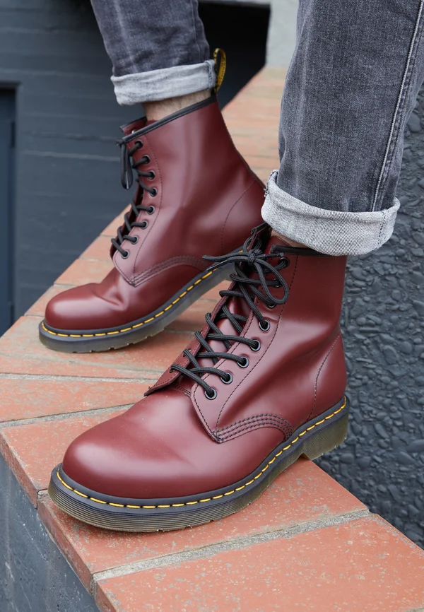 1460  BOOT - Schnürstiefelette - cherry red rouge