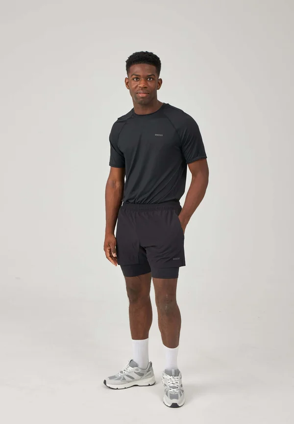 2 IN 1  - Kurze Sporthose - schwarz