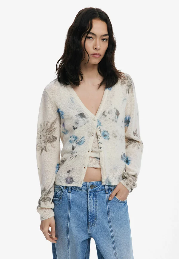 2-IN-1 - Strickjacke - white