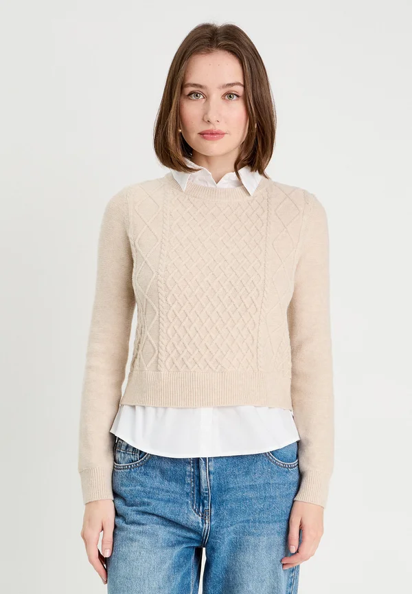 2-IN-1  - Strickpullover - beige